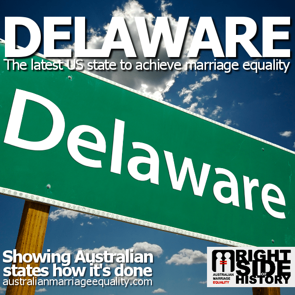 Delaware Senate OKs marriage equality; State’s governor expected to sign into law on Tuesday