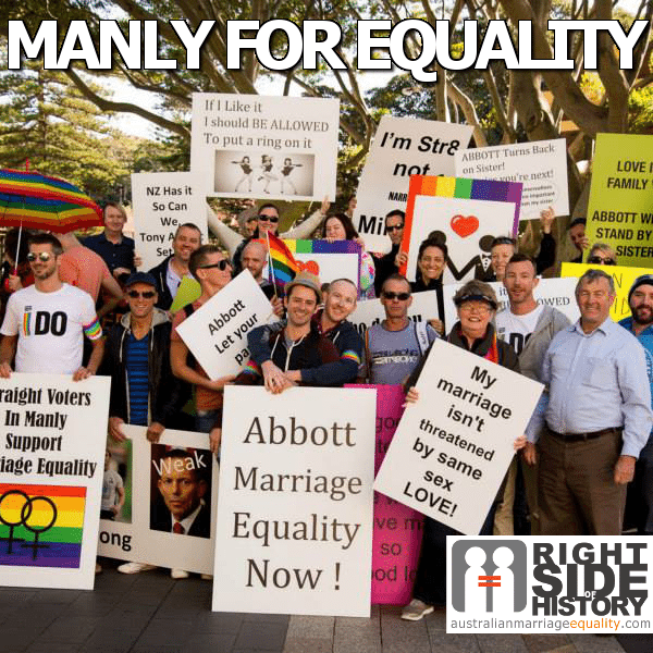 Marriage Equality advocates call Manly Warringah Marriage Rally an overwhelming success