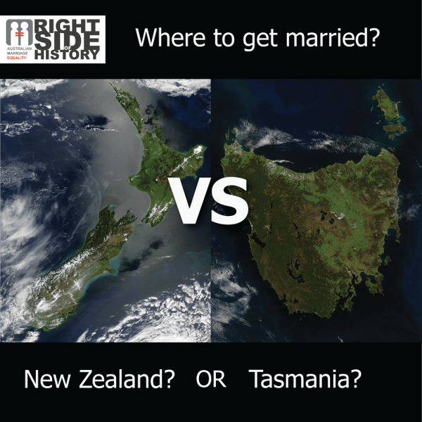 Would you fly to New Zealand or Tasmania to get married?