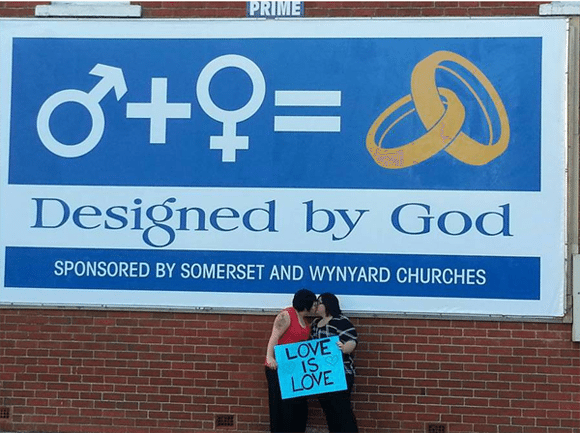 Support for gay woman’s stance