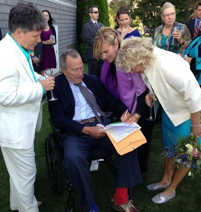 George H.W. Bush is Witness At Same-Sex Marriage In Maine