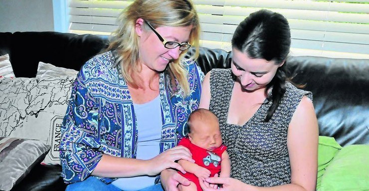 Modern family: same-sex couple comfortable in the country