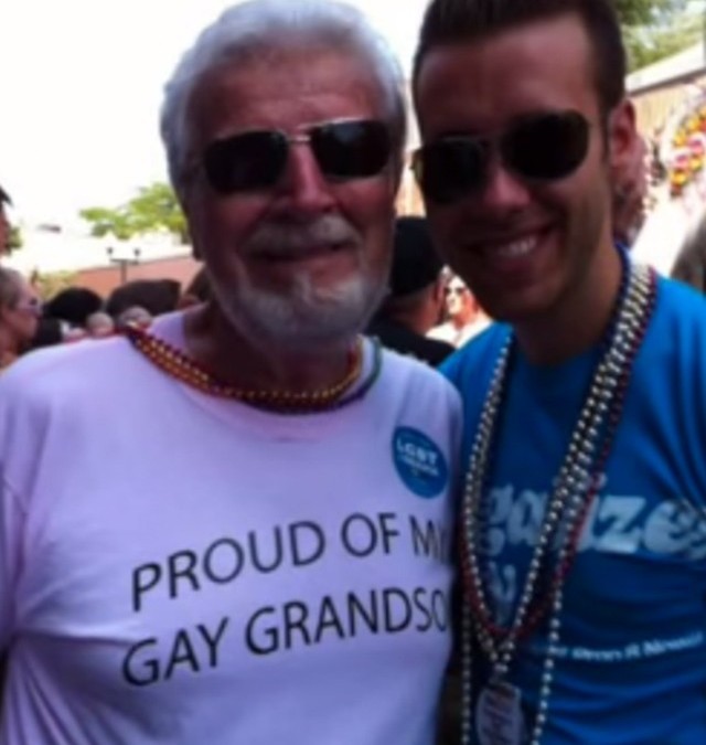 Grandpa, 80, gets equal marriage tattoo to support gay grandson